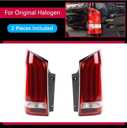 

Задние фонари для Benz Vito W447 V-class V260 V220 V250 2014 2015-2022 Задние фонари Светодиодные задние фонари Полноценные светодиодные стоп-сигналы