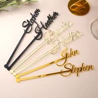 personalized swizzle sticks table centerpiece party picks name drink stirrers bridal shower custom love stir stick wedding decor