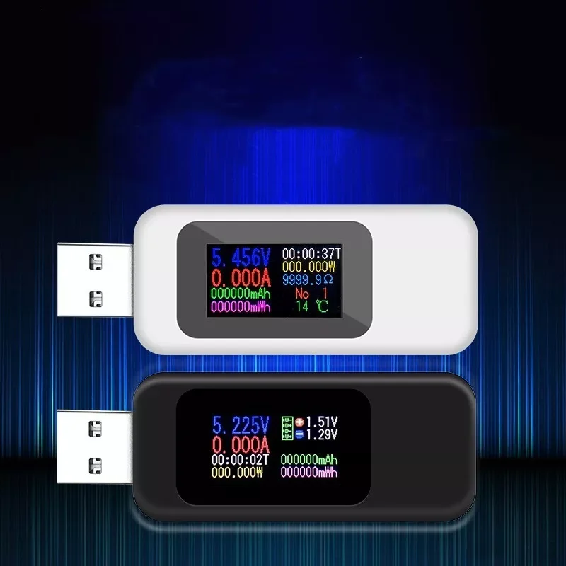 

2023NEW in 1 USB Tester DC Digital Voltmeter Amperimetro Voltage Current Volt Meter Ammeter Detector Power Bank Charger Indicato