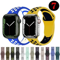 sport silicone strap for apple watch band 41mm 45mm 42mm 44mm 3840mm rubber bracelet iwatch series 7 6 5 4 3 bands accessories
