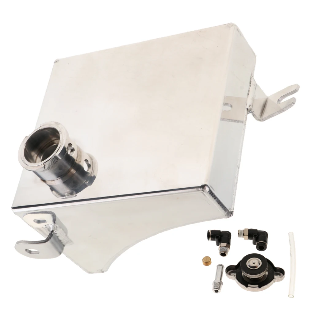 

Универсальный автомобильный модифицированный расширительный резервуар для воды со Скосом и крышкой, серебристый цвет