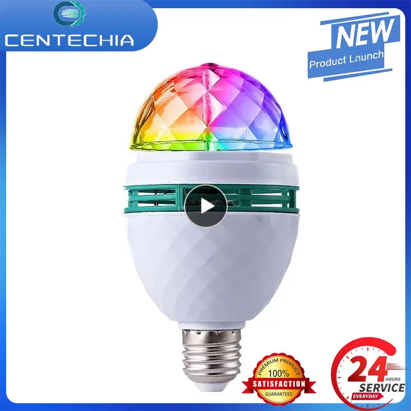 

1~10PCS E27 LED RGB Stage Light Disco Ball Mini Auto Rotating Projection Lamp 3W Bulb For KTV Bar Holiday Party Wedding