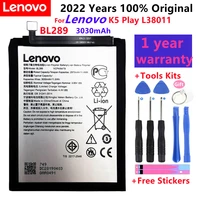 100 original 3030mah bl289 battery for lenovo k5 play l38011 mobile phone replacement batteriestools free