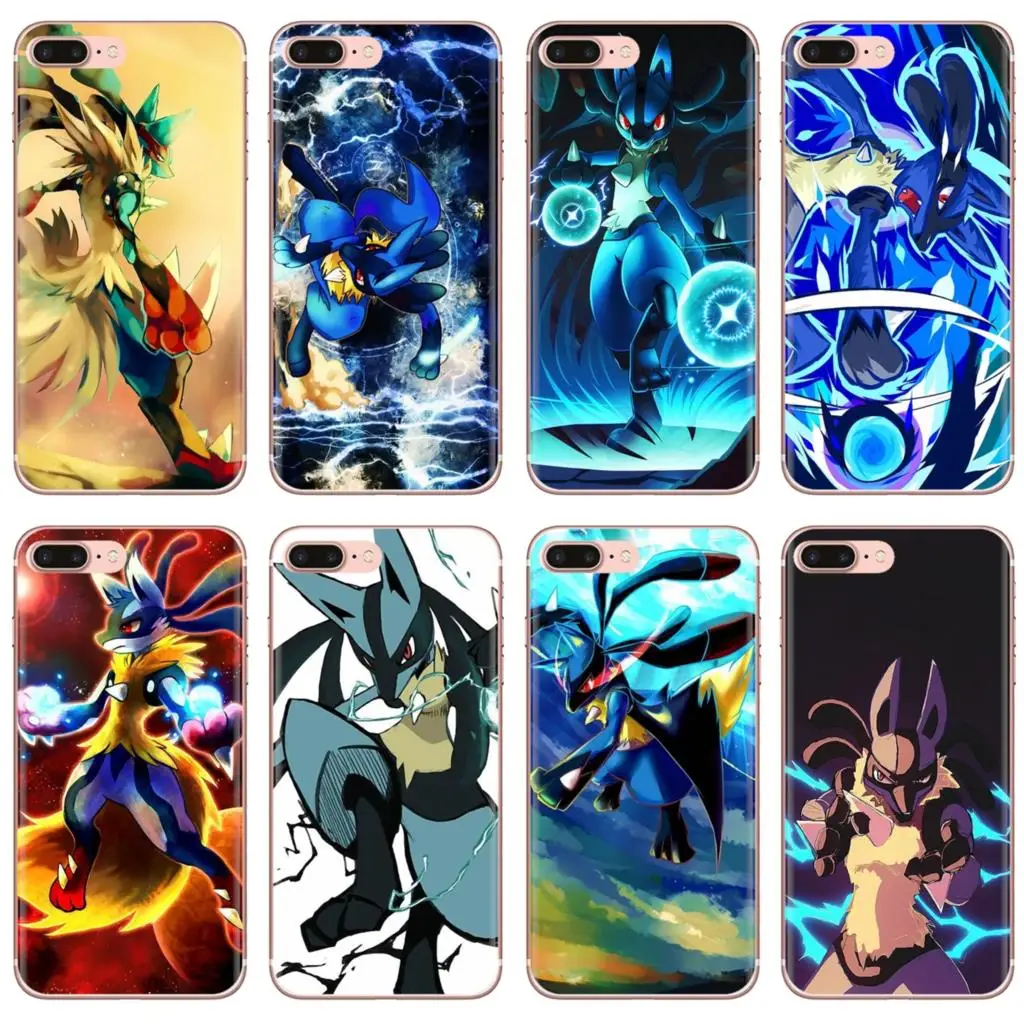 

For iPhone 10 11 12 13 Mini Pro 4S 5S SE 5C 6 6S 7 8 X XR XS Plus Max 2020 Transparent TPU Case Cover Good Mega Lucario Fan Art