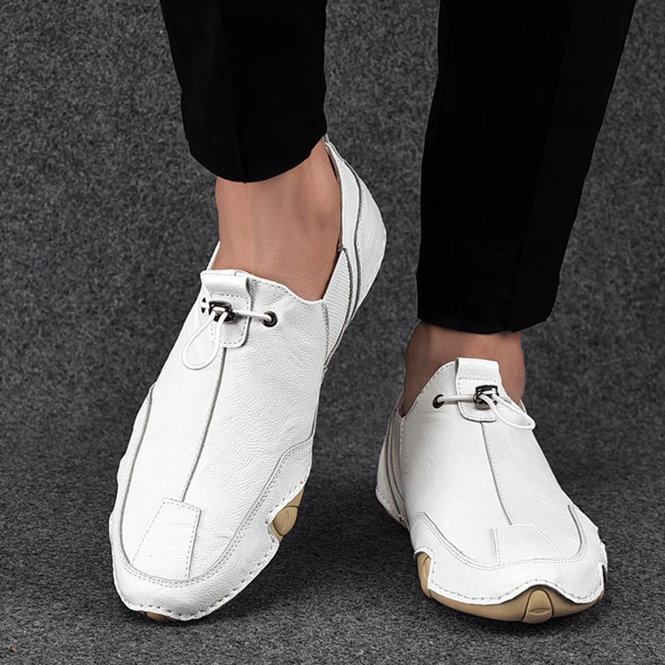

Mens Sneakers Casual Slip On Loafers 2023 Outdoor Light Flats Autumn Genuine Leather Shoes Comfortle Sid Cor Mens Sneakers