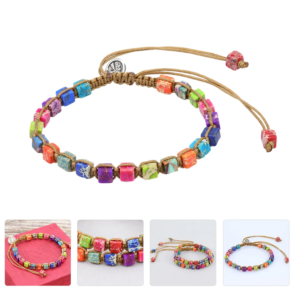 

1Pc Crystal Stone Energy Bracelet Seven Chakras Bracelet Decoration (Colorful)