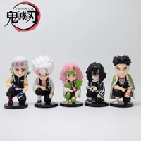 demon slayers pvc 5 pieces anime characters set model decoration kimetsu no yaiba series gifts for adults and children figures