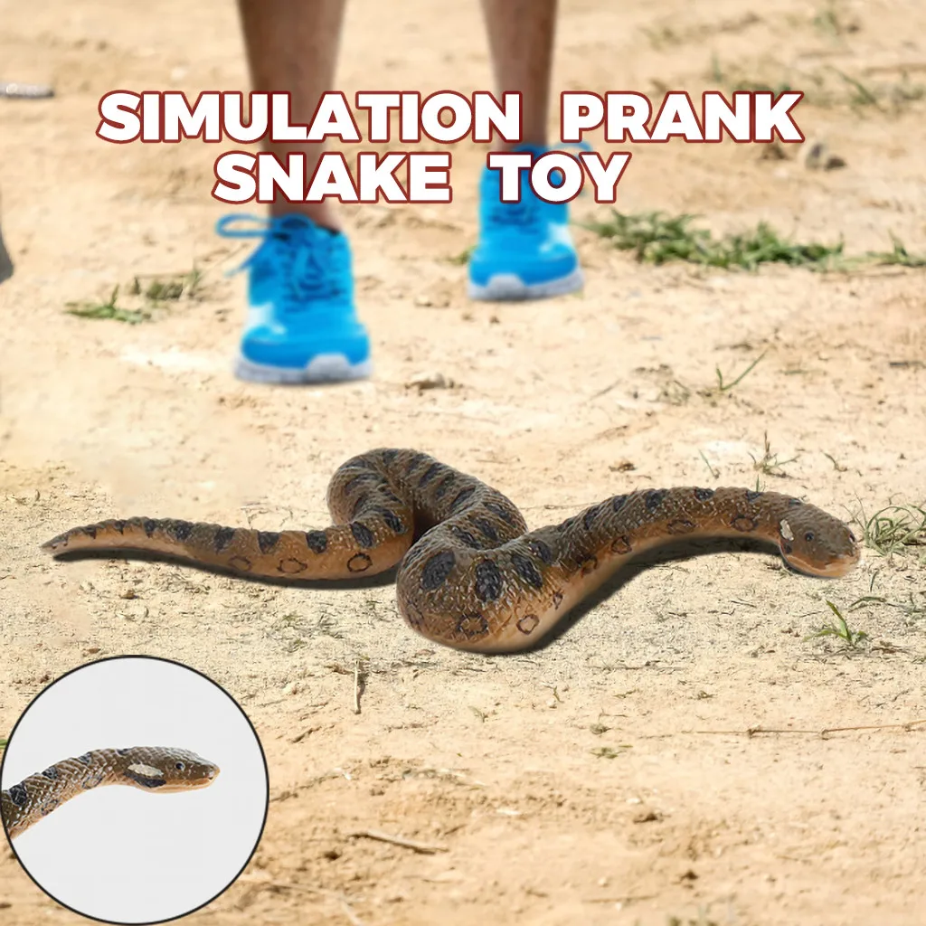 

Realistic Fake Rubber Toy Snake Brown Fake Snakes Preschool Toys For Children Interesting Toys Funny Gifts New Scary Spoof Toys