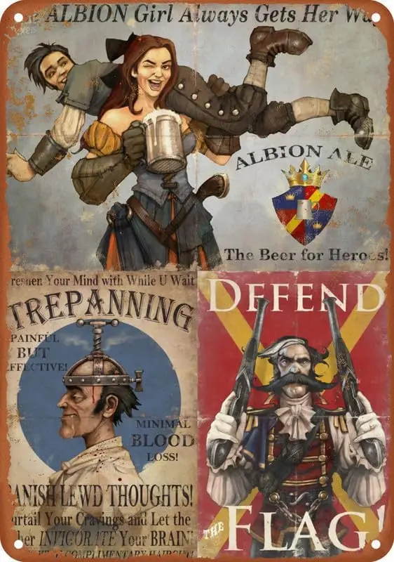 Плакат Fable 3 с пропагандистом винтажная металлическая жестяная вывеска для