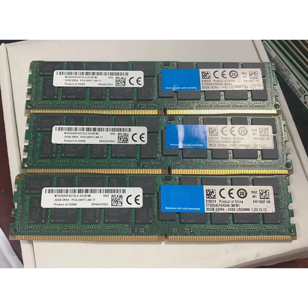 1 шт. ОЗУ 32 ГБ DDR4 2400 PC4-2400 2RX4 ECC LRDIMM для памяти MT MTA36ASF4G72LZ-2G3B1