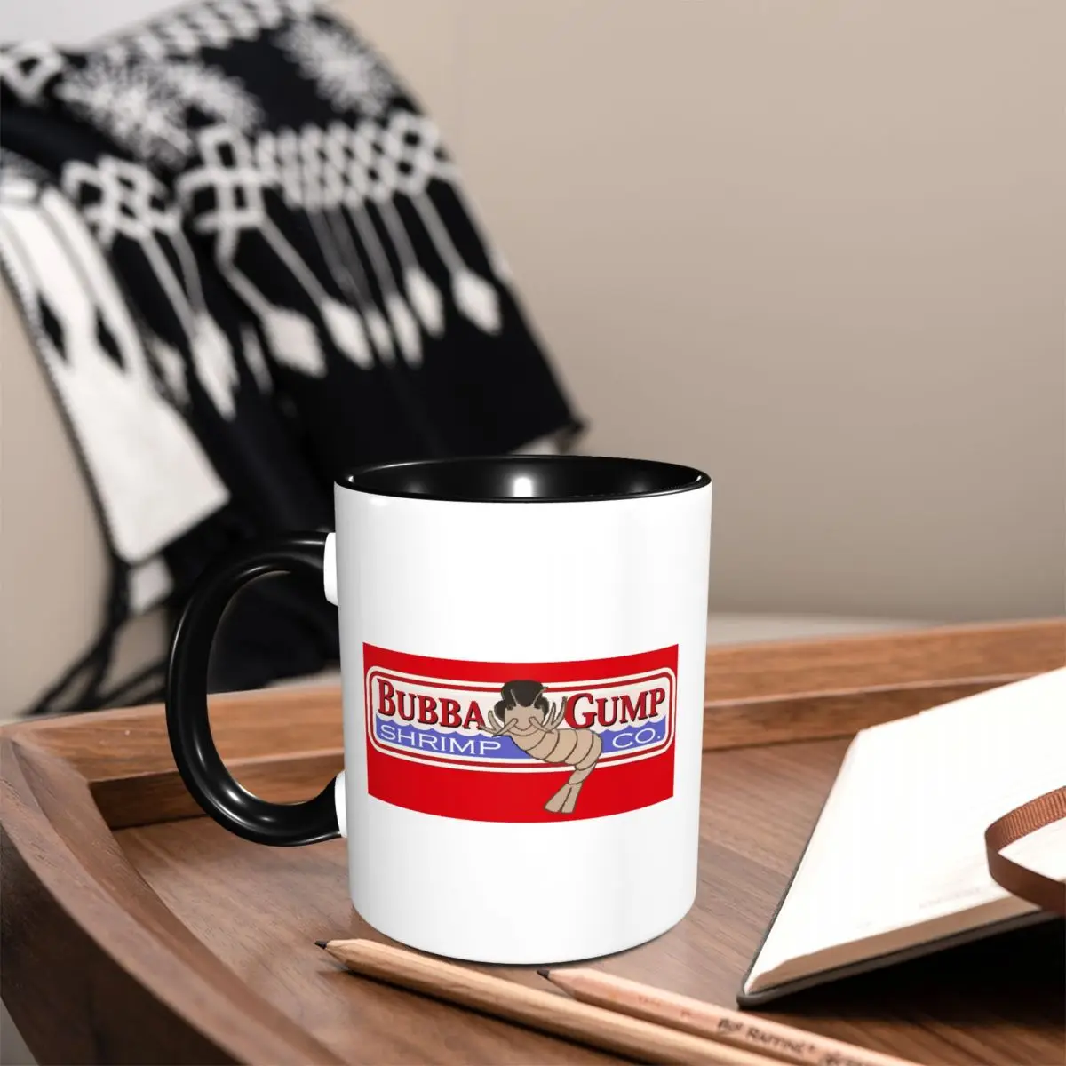 Фото Кружка Bubba Gump Shrimp Forrest Movie Geek, забавная керамическая кружка для кофе, чая, молока, посуда для напитков, подарок для женщин и мужчин №2