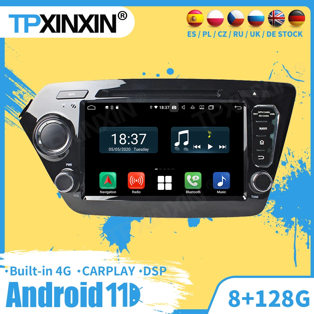 

Автомагнитола 2 Din, стереоприемник Android 11 для Kia K2 2011 2012, GPS-навигатор, автомагнитола, аудиозапись, автомагнитола, головное устройство