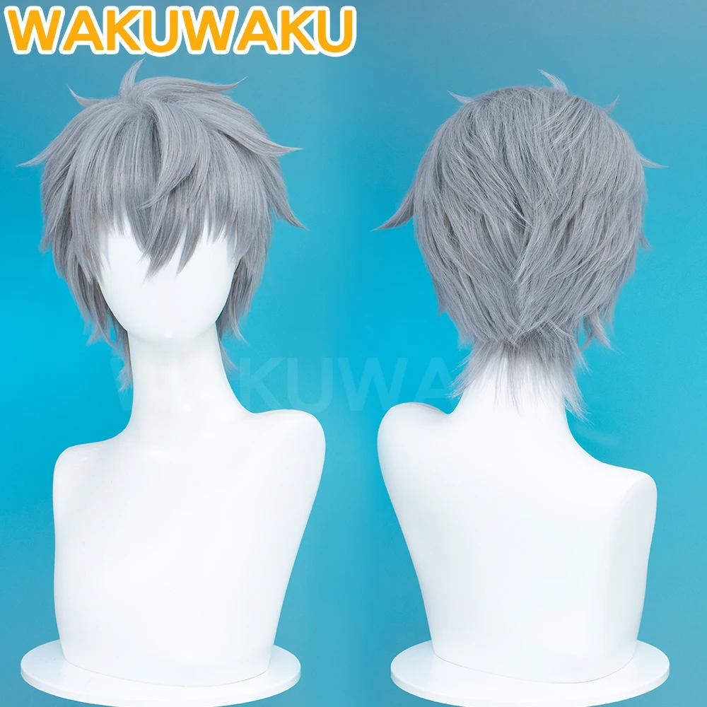 Фото Till Wig Аниме Alien Stage Косплей Парик WakuWaku Мужчины 30 см Короткие волосы Till Choker Татуировки Зажимы для ушей Хэллоуин Волосы Бесплатная шапка для парика №1