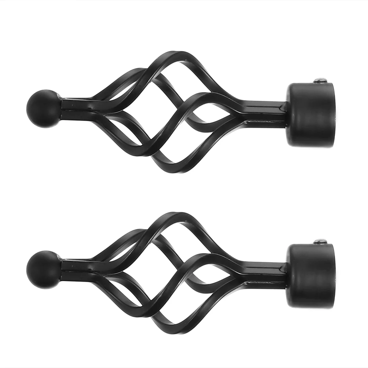 

2PCS Curtain Rod End Prime Durable Sturdy Curtain Rod Head Plug for Home