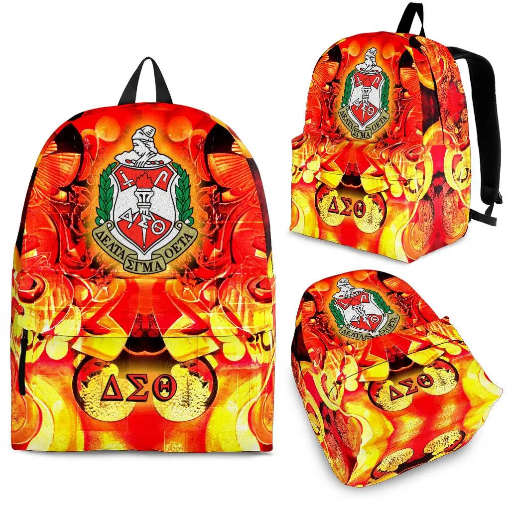 

YIKELUO Delta Sigma Theta Crest Iron-On Patch 3D Printed Durable Brand Backpack Fashion Abstract Art Design Student Textbook Bag