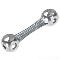 10 holes galvanized steel hexagon wrench durable bicycle bike repair tool bone shape hexagon wrench spanner size 6 15mm