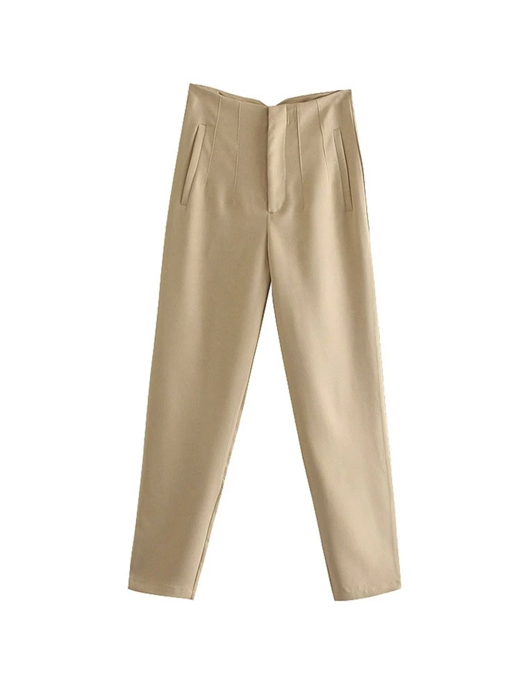 

Женские офисные брюки с высокой талией, на молнии