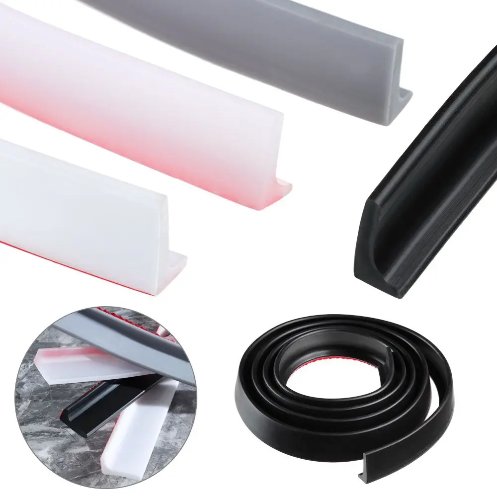 

Bathroom Accessories Shower Dam Silicone Door Bottom Sealing Strip Self-Adhesive Water Retaining Strip Water Stopper
