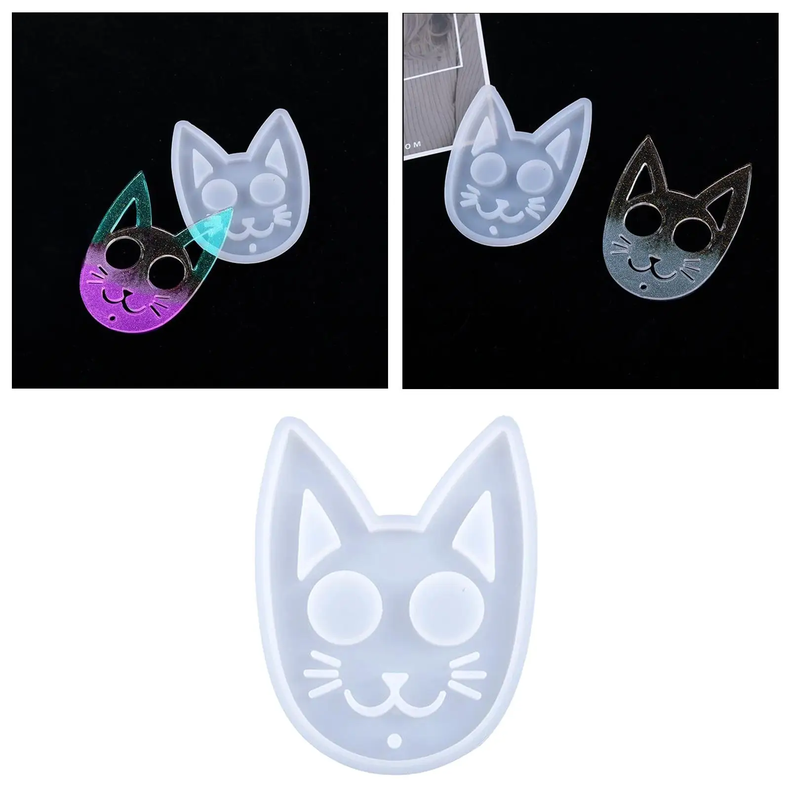 

Resin Cat Shaped Epoxy Craft Keychain DIY Jewelry for Craft Making Supplies