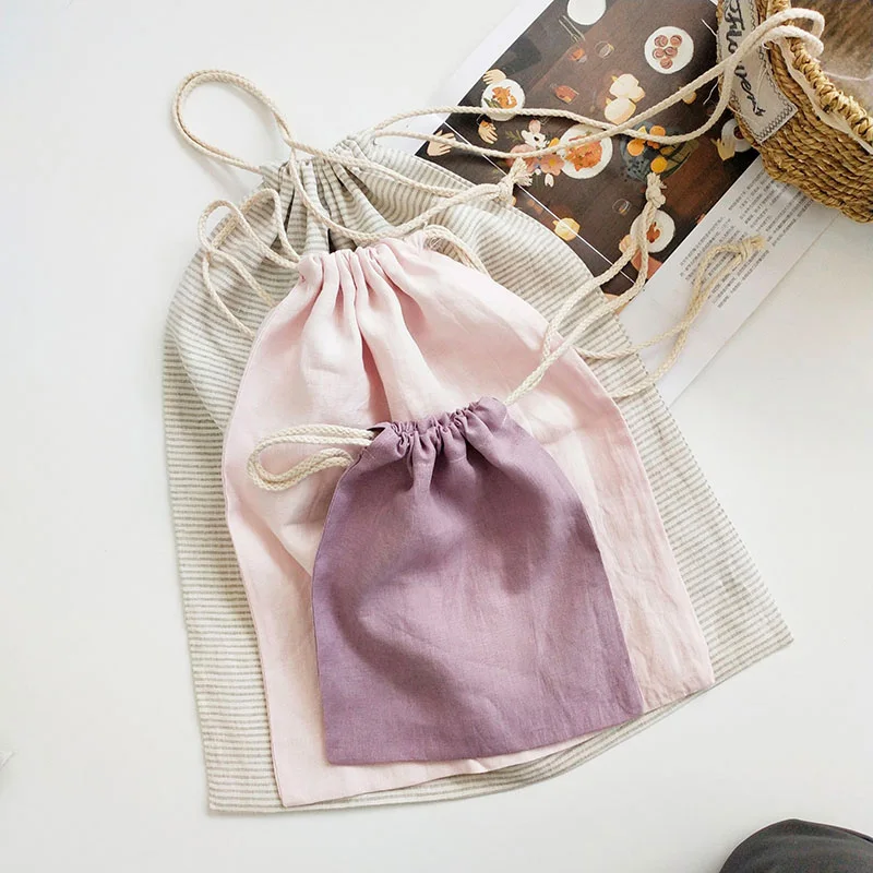 

Yaapeet Linen Produce Multipurpose Eco Muslin Bag Fabric Sachet Jewelry Pouches with Drawstring for Gift Clothes Storage Bag