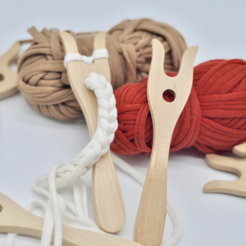 

Hot Sale DIY Wooden Weaving Loom Tools Tapestry Darning Big Eye Yarn Knitting Needles Needlework Crafts Sewing Needle Tools