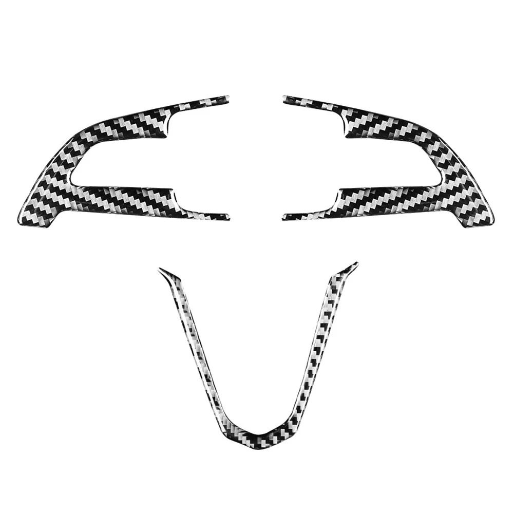 

Car Steering Wheel Cover Trim Sticker Carbon Fiber for XT4 2018 2019 Accessories