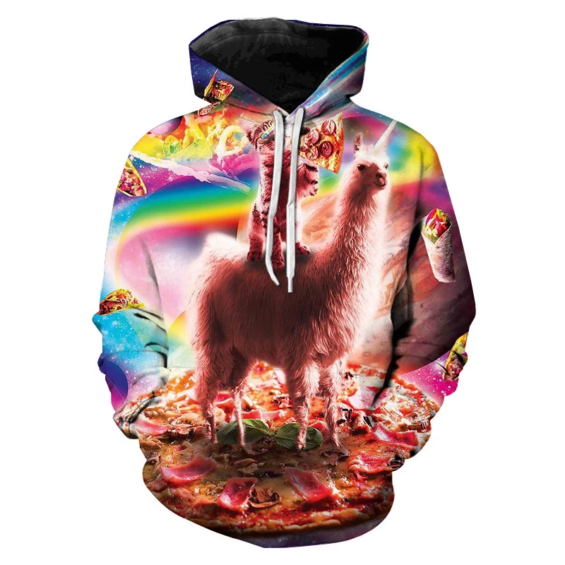 

Funny 3D Print Animal Food Hoodies Men Fashion Interesting Sweatshirts Hoodies Casual Hooded Autumn Winter Pullover Tops