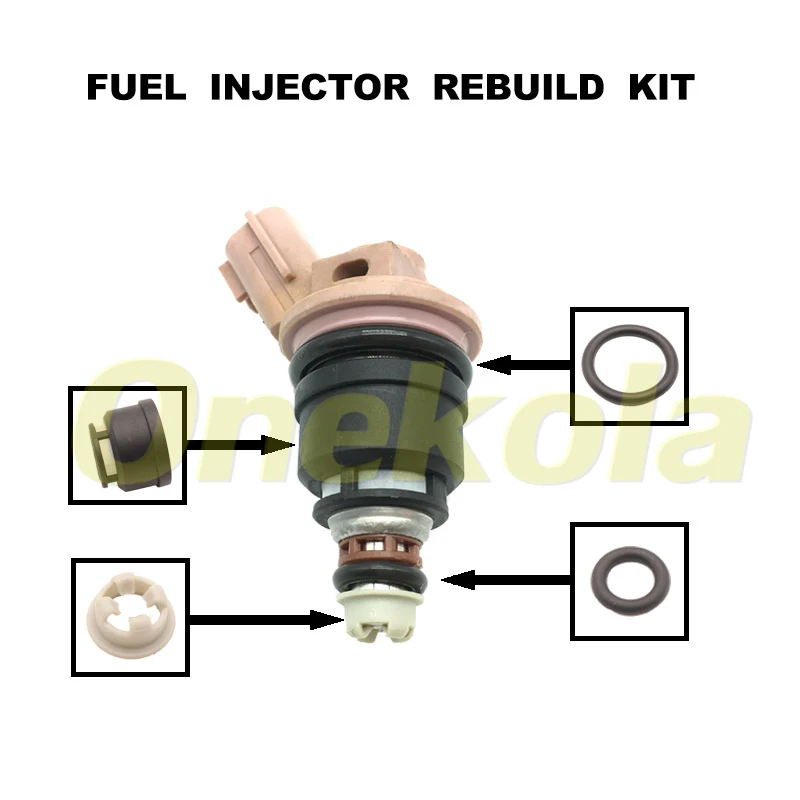 

Fuel Injector Service Repair Kit Filters Orings Seals Grommets for Nissan Maxima A32 VQ20DE OEM 16600-35U01 A46-F13