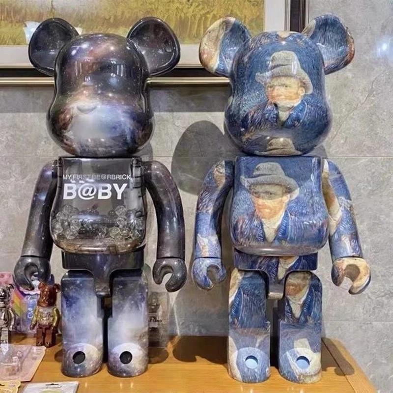 

Лидер продаж! 28 см 400% Bearbrick медведь @ кирпич экшн-фигурки медведь PBS DIY крашеные модели украшения для дома игрушки для детей рождественские по...