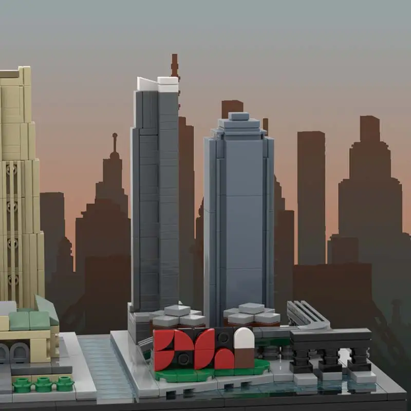 MOC Индивидуальные строительные блоки Washington D.C. Skyline City Модульная модель