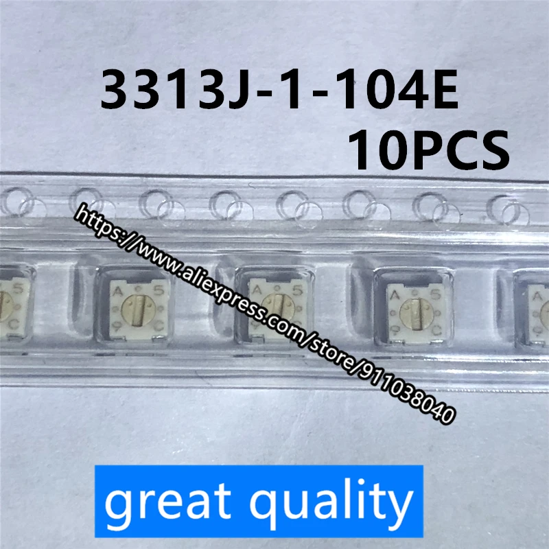 

10 шт./партия, резистор 3313J-1-104E