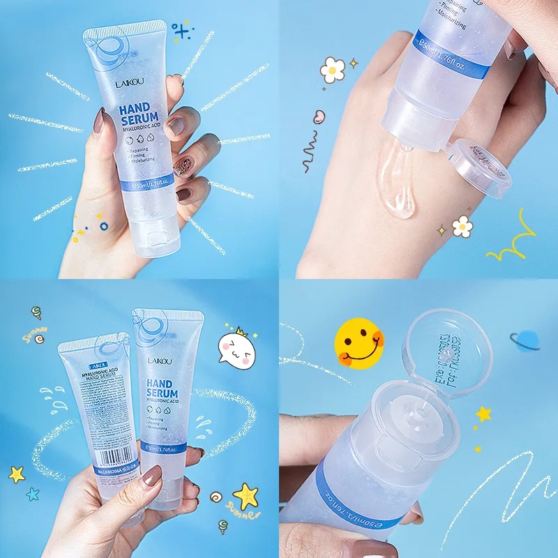 

50ml Hyaluronic Acid Hand Care Essence Soothing Repair Damaged Whitening Brightening Moisturizing Hydrating Skin Hand Serum