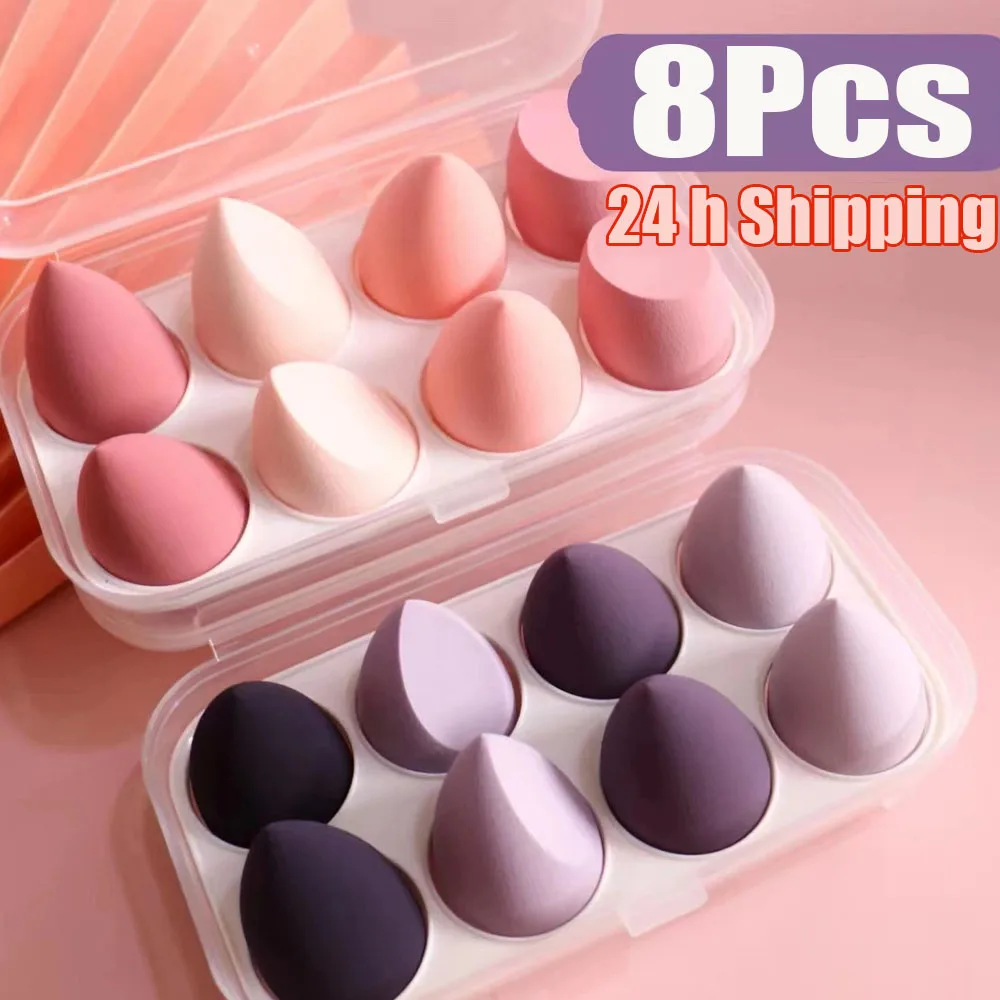 

8/4 Pcs Soft Makeup Sponge Cosmetic Puff Foundation Powder Concealer Highlight Beauty Make Up Egg Women Makeup Tool Accessories