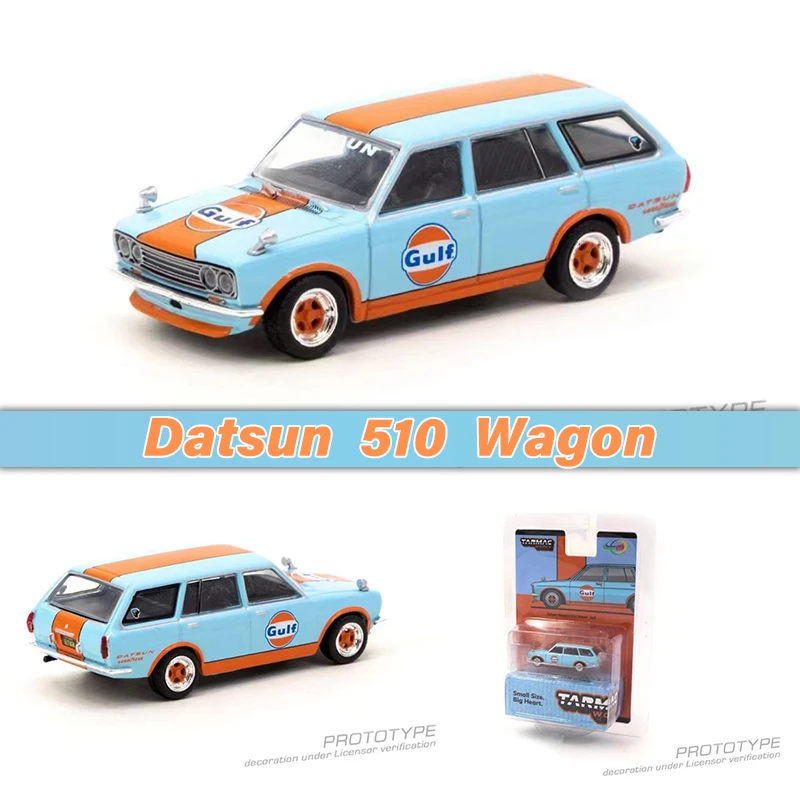 

TW In Stock 1:64 Datsun 510 Bluebird Wagon GULF Indonesia Diecast Diorama Car Model Collection Miniature Carros Toy Tarmac Works