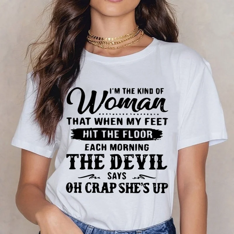

Женская футболка, забавная женская футболка «Я такая», когда мои ноги попадают в пол, 3d узор, уличная одежда с короткими рукавами, женские фу...