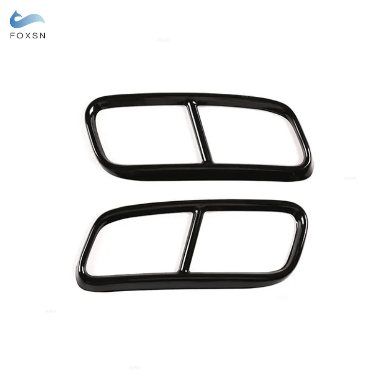 

Для Audi Q7 2016 2017 2018 автомобильный глушитель из нержавеющей стали глянцевый черный/Хромированный глушитель выхлопной трубы Выходная крышка автомобильные аксессуары отделка