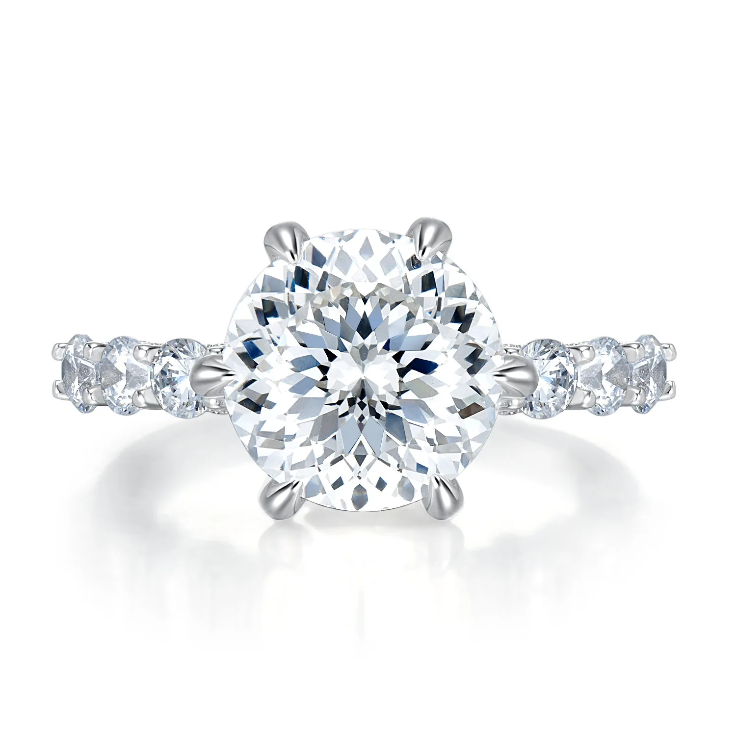 

Новинка 2022, кольцо из серебра 925 пробы с изображением фейерверка из 5 карат, кольцо с шестью крапанами, женское Кольцо премиум класса для бога...