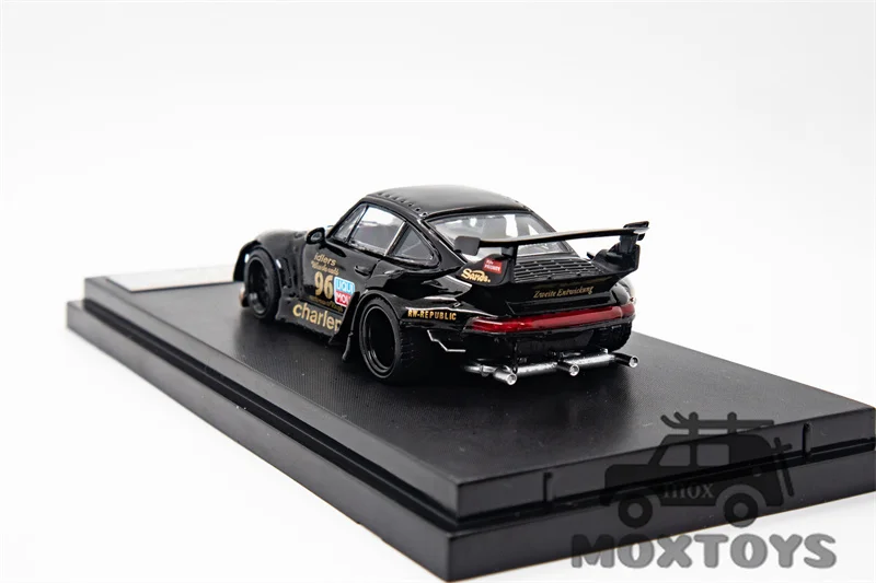 SW 1:64 RWB 993 Шарлин низкий/высокий хвост черный литая модель автомобиля