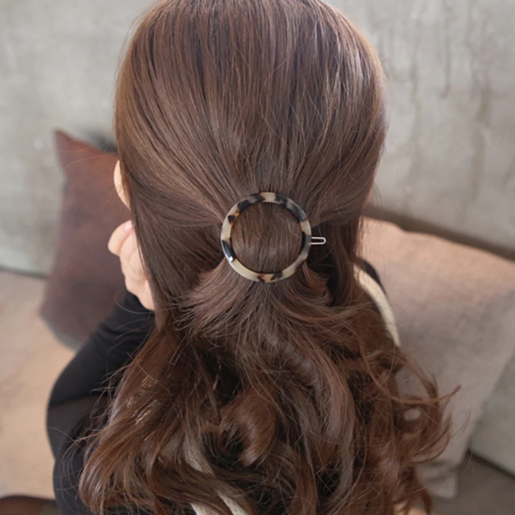 

4 Pcs Hairpins Geometric Alligator Hair Clips Circle Hair Barrettes Triangular Hair Pin Hair Accessories