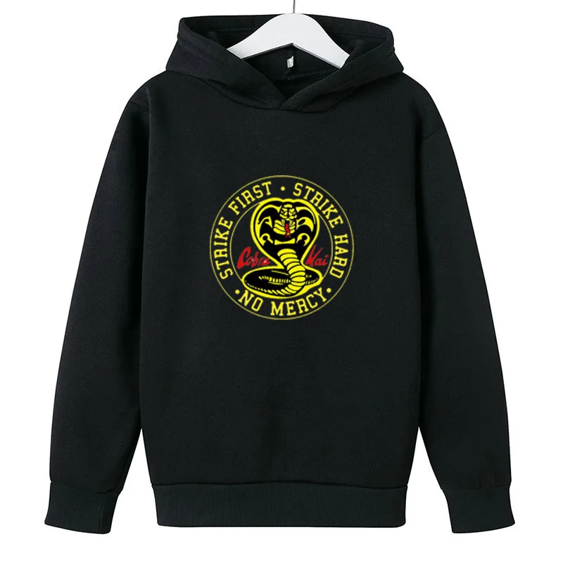 

2022 Autumn Winter Hoodie Boys Girls Sweater Fashion Cobra Print Trend Fleece Sweatshirt Long Sleeves Pullover Kids Clothing