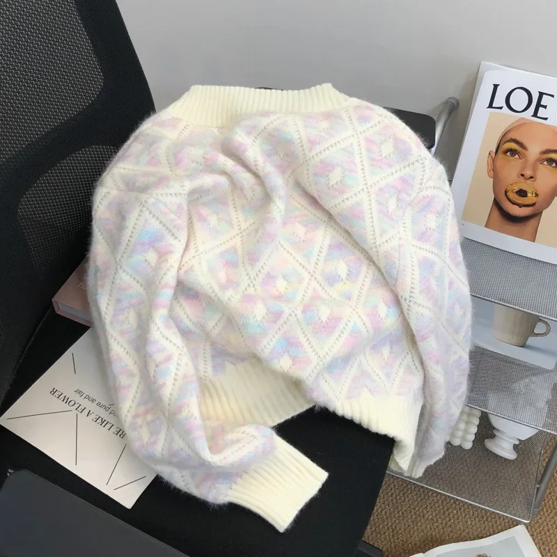 Осень 2024 милый возрастной свободный крой верхняя одежда женский укороченный