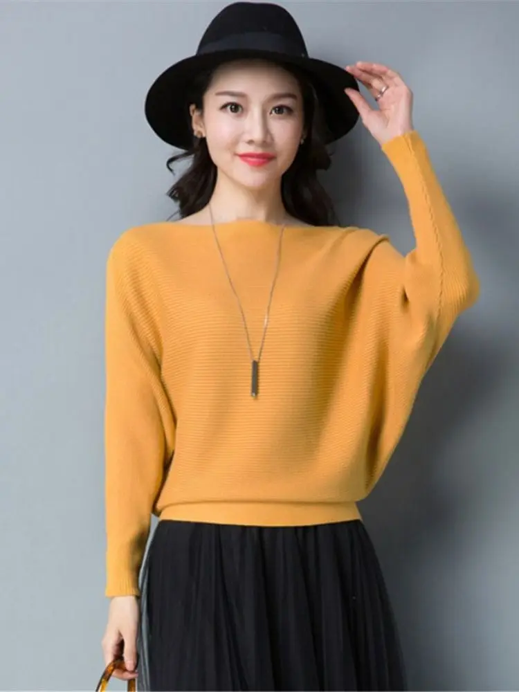 Базовые свитера в Корейском стиле на осень и зиму вязаные теплые с рукавами