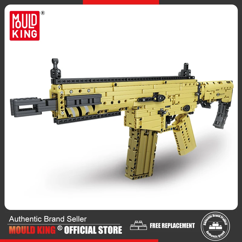 

MOULD KING 14015 игрушка для строительства пистолета кубики MOC шрама винтовка модели наборы строительных блоков игрушки для мальчиков и детей Пода...