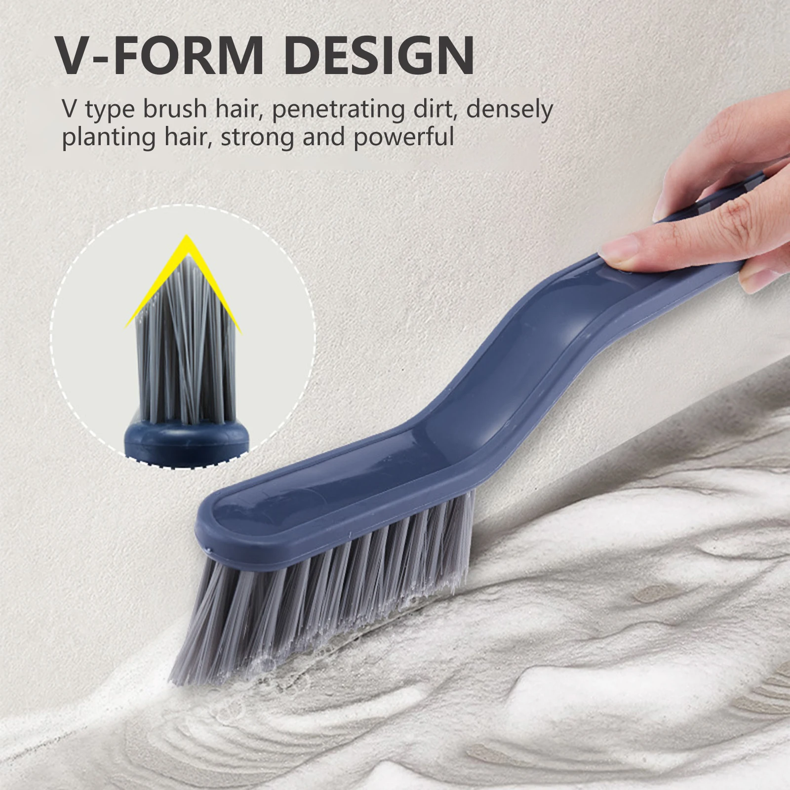 2/4pcs Shower Door Rail Cleaning Brushes Hide Dirt Clip 2-in-1 Sink Bathtub Scrubbers Hard Bristle for Bathroom Kitchen - купить по