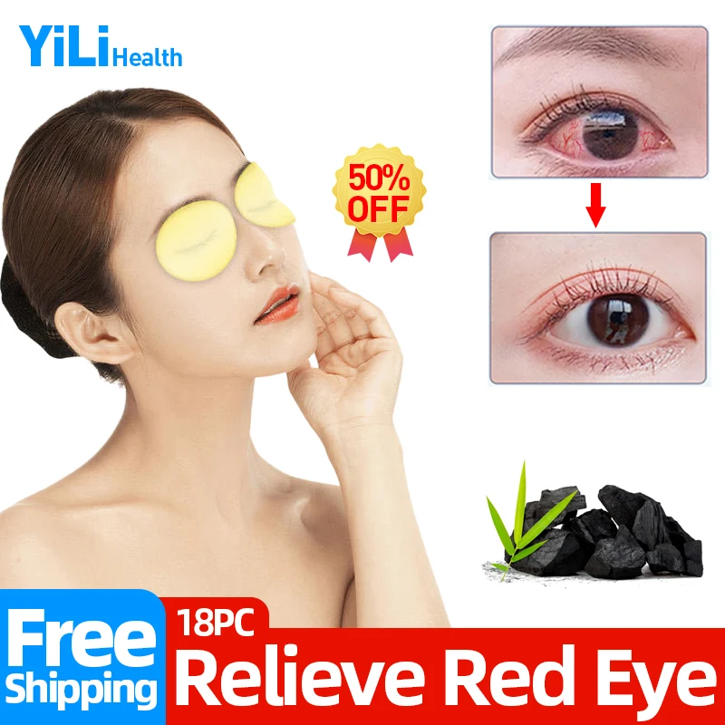 

9pcs Cool Eyesight Patch For Red Eyes Contact Infected Bamboo Charcoal Multi-Effect Medical Cleanning Eyes Detox