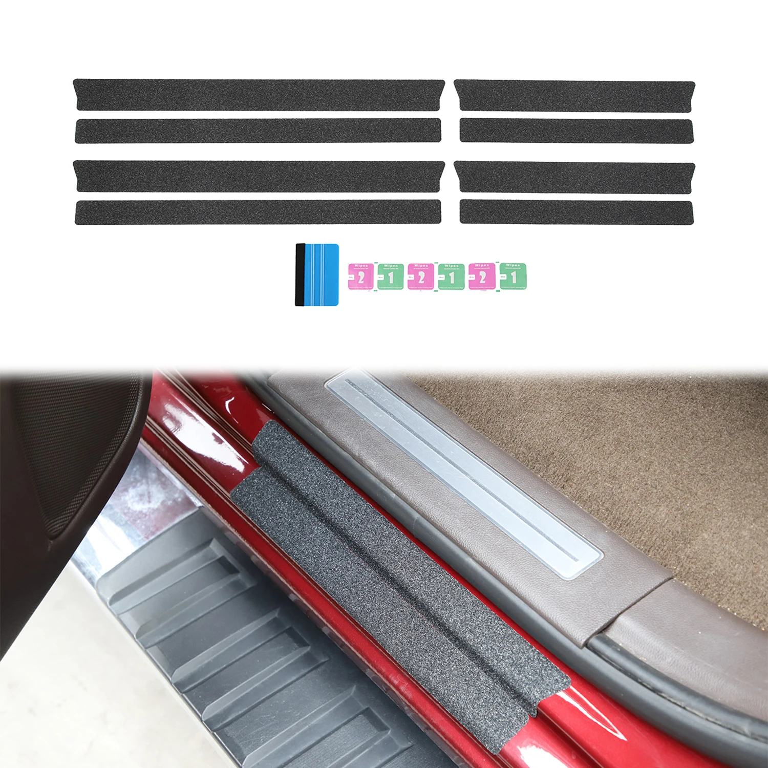 

Защита порога двери для Chevrolet Silverado GMC Sierra 2014-2017, автомобильная наклейка, компонентные аксессуары, внешние молдинги