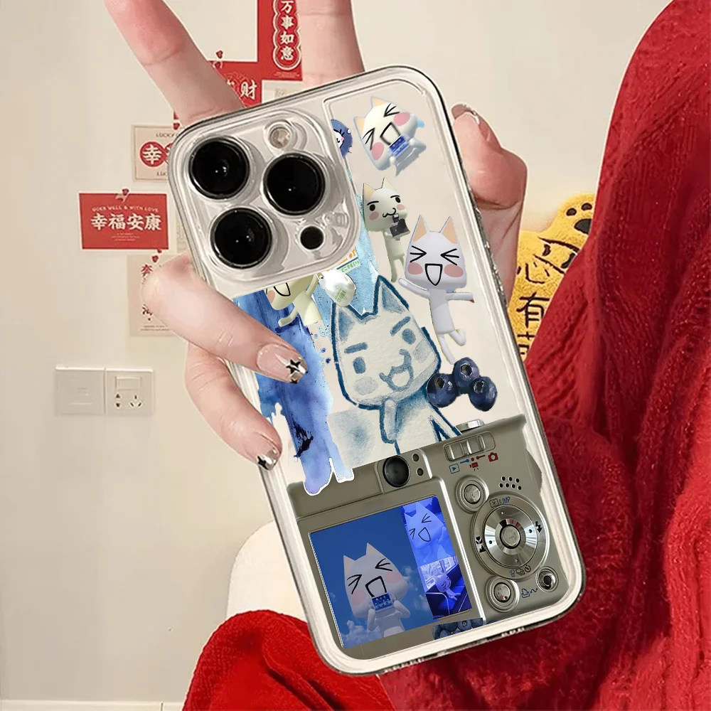 Фото Милый мультяшный чехол для телефона T-Toro I-Inoue FUNDA для iPhone 12, 11, 13, 14, 15, 16, 17 MINI Max Pro Plus, противоударная мягкая прозрачная задняя крышка №2