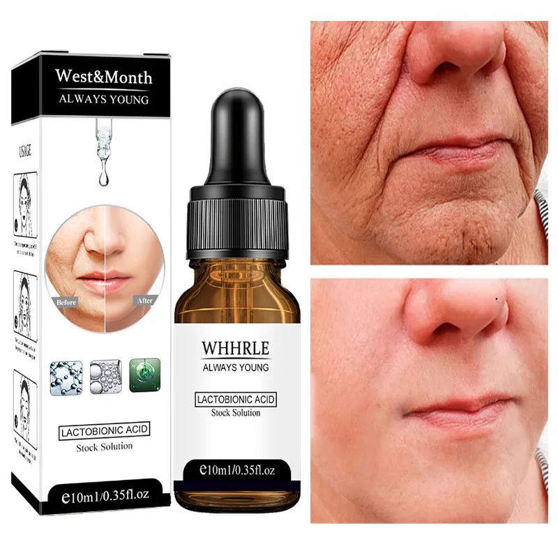 

Lactobionic Acid Remove Wrinkles Face Serum Shrink Pores Whitening Fade Fine Lines Firming Brighten Moisturizer Korean Cosmetics