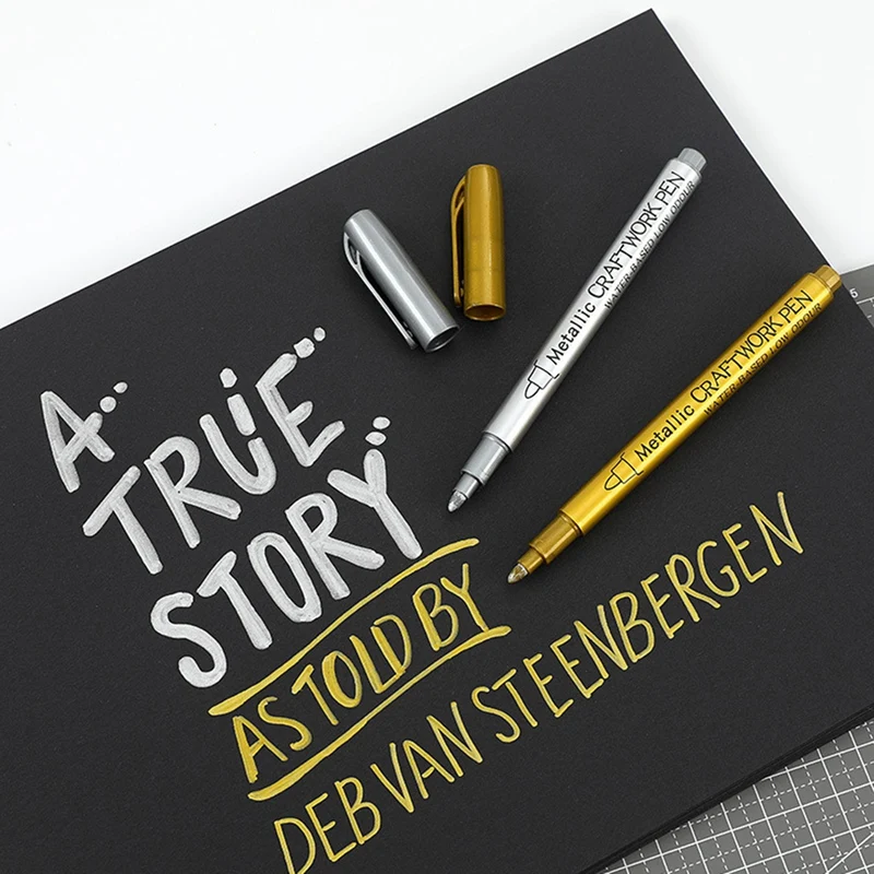 

12Pcs DIY Metal Waterproof Permanent Paint Marker Pens 1.5Mm Craftwork Resin Mold Pen Art Painting Student Supplies