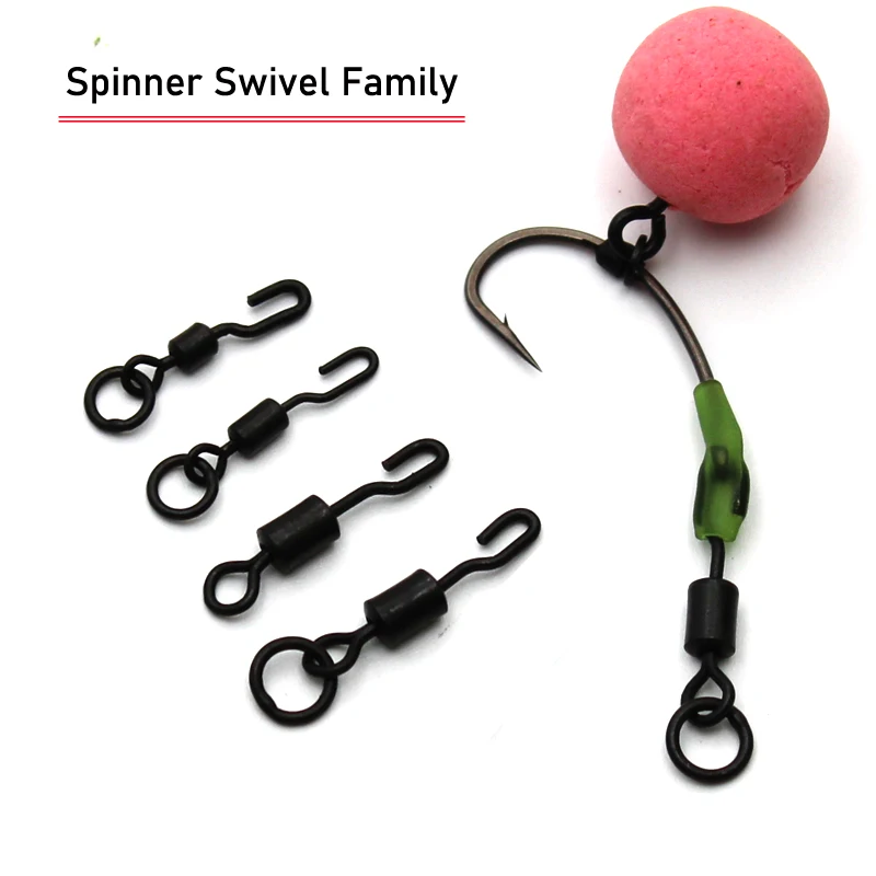 Carp Fishing Accessories Spinner Swivels Quick Change Swivels for Ronnie Rigs Rolling Swivel Carp Fishing Chod Rig Tackle
